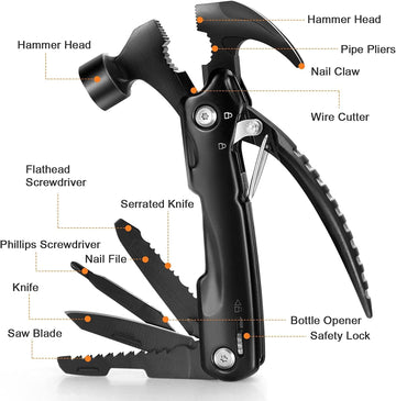 Multitool Hammer,12 in 1 Mini Hammer Multitool